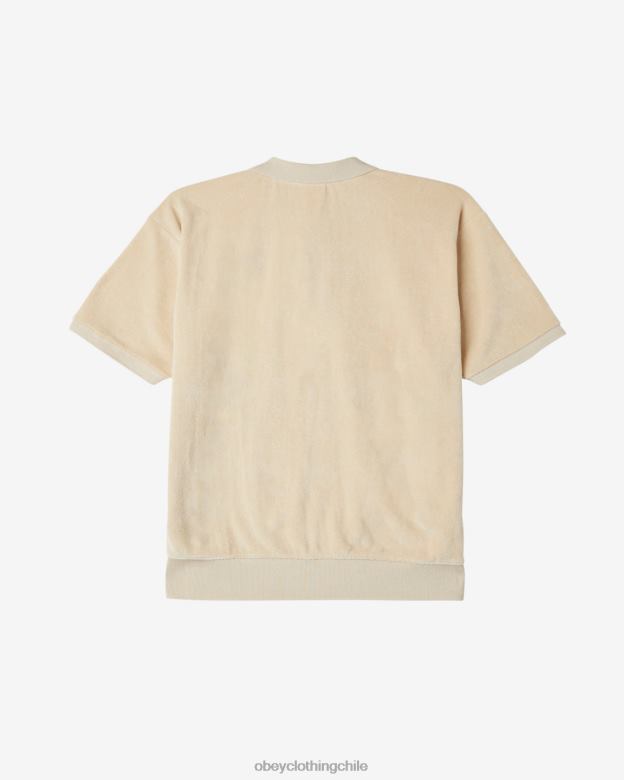 ropa 40VX120 hombres polo dentón OBEY gris ostra