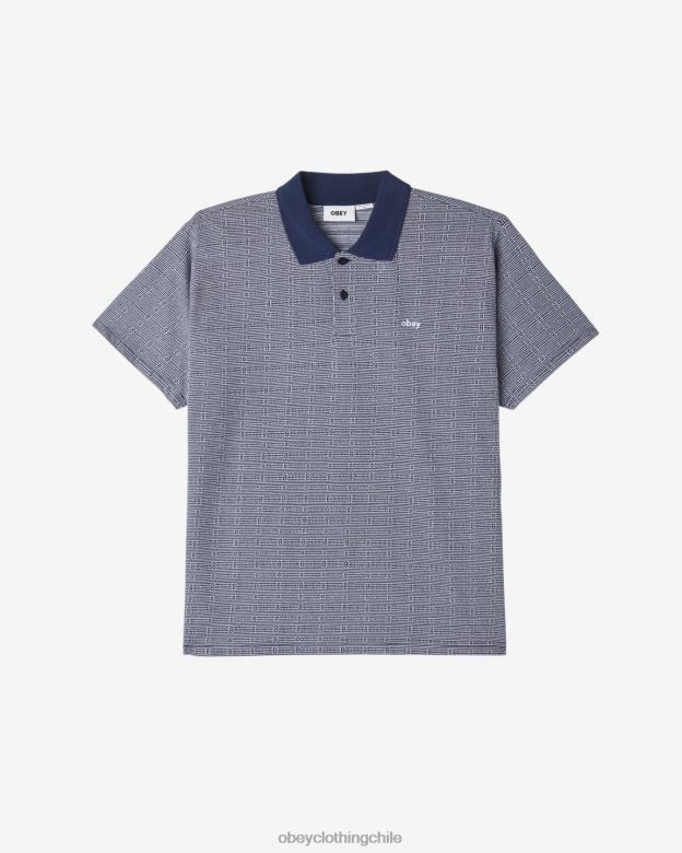 ropa 40VX121 hombres bigwig materia polo OBEY academia azul marino multi