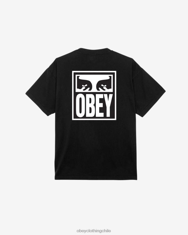 ropa 40VX271 hombres camiseta de peso pesado Eyes Icon II OBEY negro azabache
