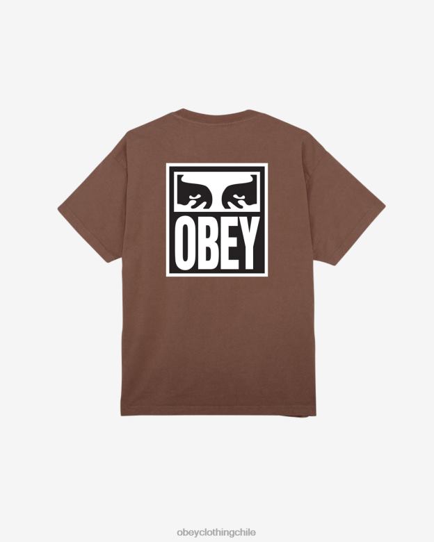 ropa 40VX273 hombres camiseta de peso pesado Eyes Icon II OBEY sepia