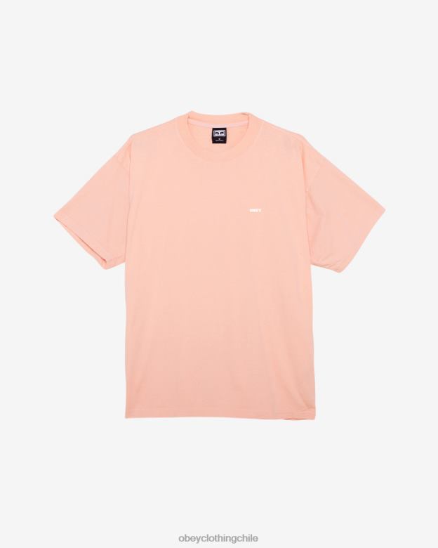 ropa 40VX285 hombres camiseta pesada negrita iii OBEY parfait de durazno