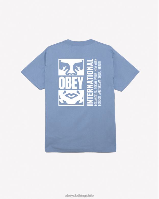 ropa 40VX300 hombres camiseta clásica con icono dividido OBEY violeta digital