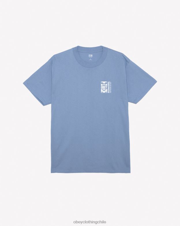 ropa 40VX300 hombres camiseta clásica con icono dividido OBEY violeta digital