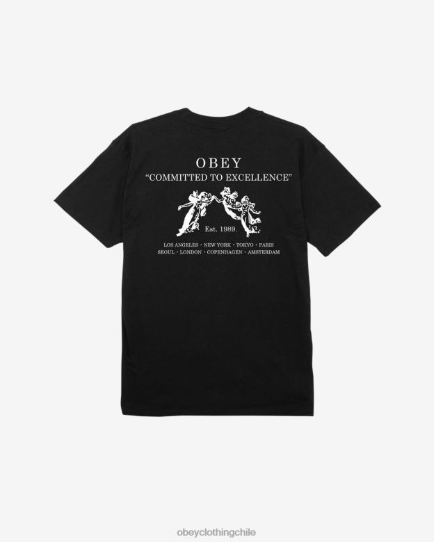 ropa 40VX312 hombres camiseta clásica comprometida con la excelencia OBEY negro