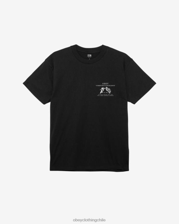 ropa 40VX312 hombres camiseta clásica comprometida con la excelencia OBEY negro