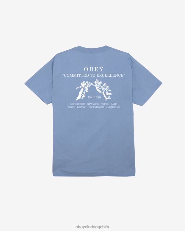 ropa 40VX313 hombres camiseta clásica comprometida con la excelencia OBEY violeta digital