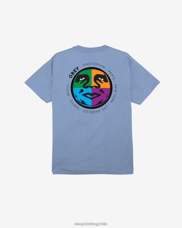 ropa 40VX315 hombres camiseta clásica construida en la ciudad OBEY violeta digital
