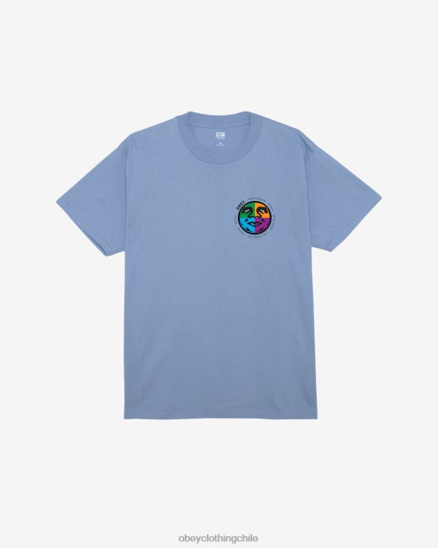 ropa 40VX315 hombres camiseta clásica construida en la ciudad OBEY violeta digital