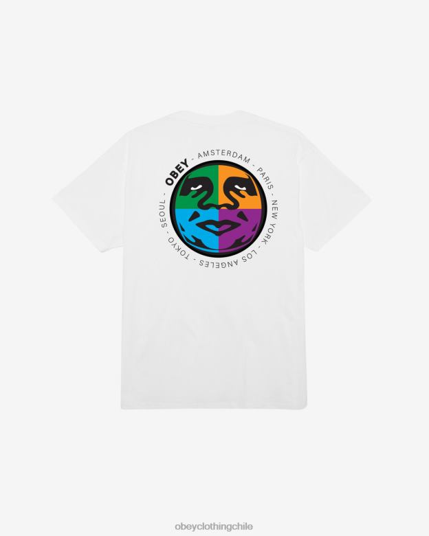 ropa 40VX316 hombres camiseta clásica construida en la ciudad OBEY blanco
