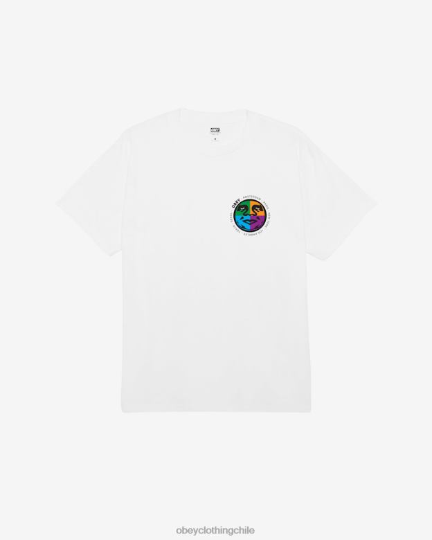 ropa 40VX316 hombres camiseta clásica construida en la ciudad OBEY blanco