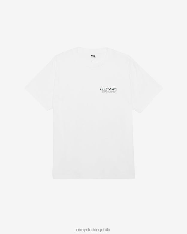 ropa 40VX318 hombres camiseta clásica de estudios OBEY blanco