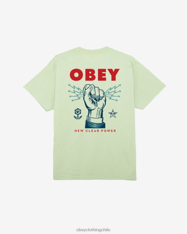 ropa 40VX322 hombres nueva camiseta clásica clear power OBEY pepino
