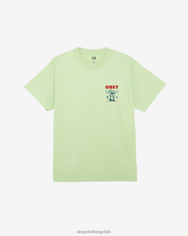 ropa 40VX322 hombres nueva camiseta clásica clear power OBEY pepino