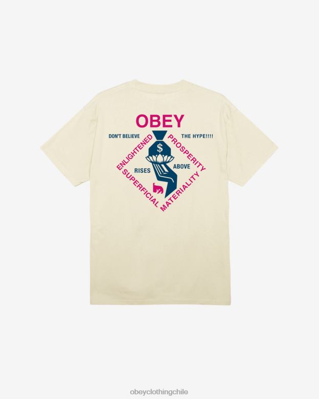 ropa 40VX336 hombres camiseta clásica espiritualmente rica OBEY crema
