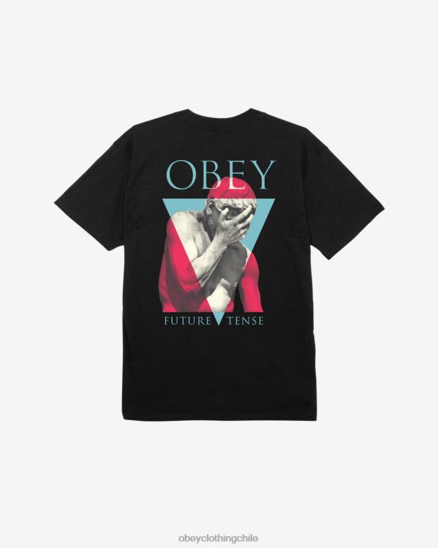ropa 40VX340 hombres camiseta clásica tiempo futuro OBEY negro