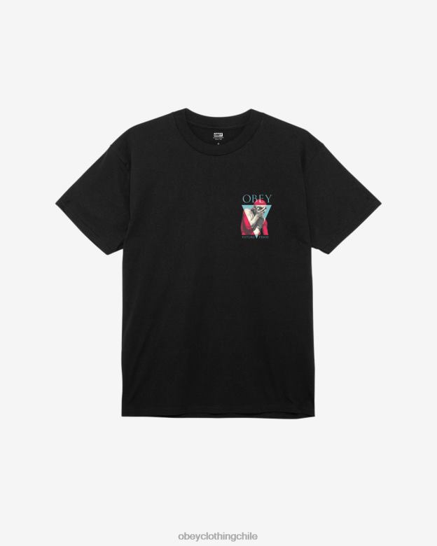ropa 40VX340 hombres camiseta clásica tiempo futuro OBEY negro