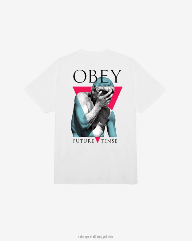 ropa 40VX341 hombres camiseta clásica tiempo futuro OBEY blanco