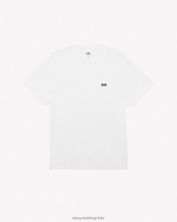 ropa 40VX346 hombres camiseta clásica ojos iii OBEY blanco