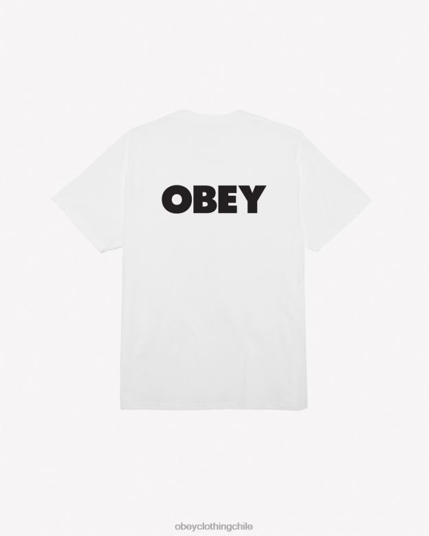 ropa 40VX353 hombres camiseta clásica negrita ii OBEY blanco