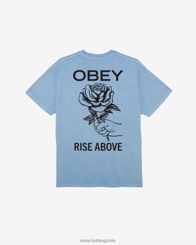 ropa 40VX365 hombres Camiseta con pigmento rosa Rise Above. OBEY hortensia pigmento