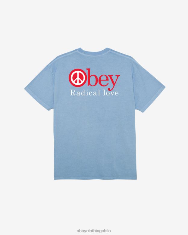 ropa 40VX367 hombres camiseta de pigmento de amor radical OBEY hortensia pigmento