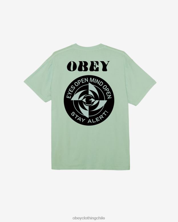 ropa 40VX368 hombres camiseta con pigmento mantente alerta OBEY spray de surf de pigmento