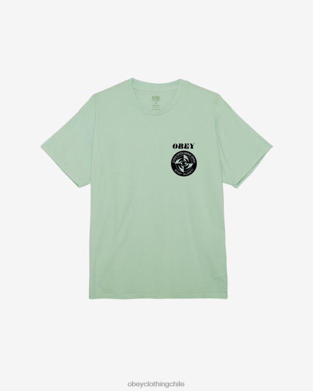 ropa 40VX368 hombres camiseta con pigmento mantente alerta OBEY spray de surf de pigmento