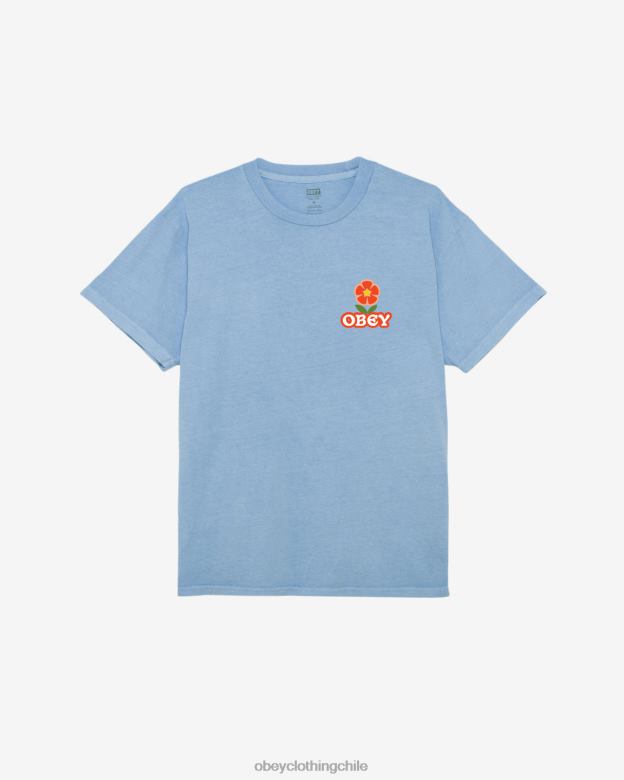 ropa 40VX369 hombres Haz arte, no guerra, camiseta con pigmento de flores. OBEY hortensia pigmento