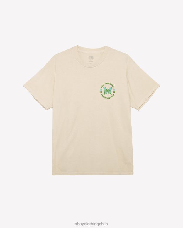 ropa 40VX370 hombres Camiseta con pigmento de armas de paz. OBEY pigmento sagú