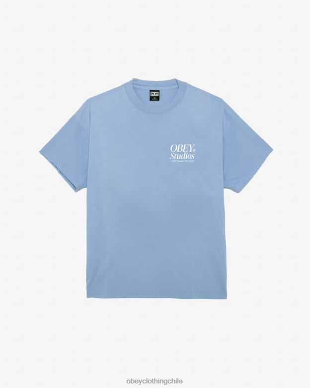 ropa 40VX374 hombres camiseta de peso pesado con icono de estudios OBEY hortensia