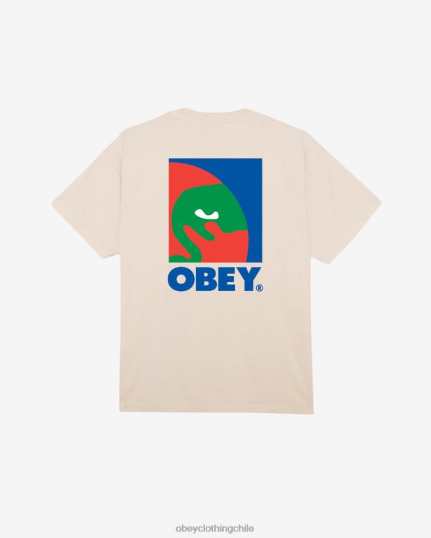 ropa 40VX378 hombres camiseta gruesa con icono circular OBEY sagú