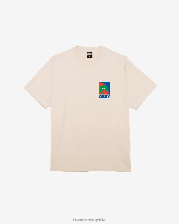 ropa 40VX378 hombres camiseta gruesa con icono circular OBEY sagú