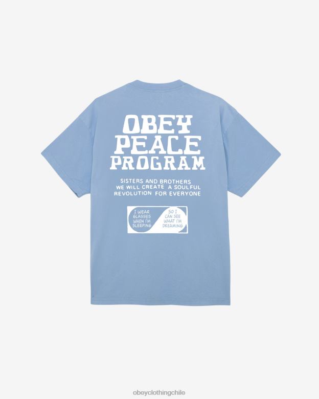 ropa 40VX381 hombres camiseta pesada del programa de paz OBEY hortensia