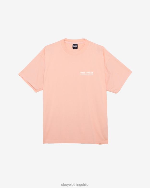 ropa 40VX388 hombres camiseta pesada Studios Eye OBEY parfait de durazno