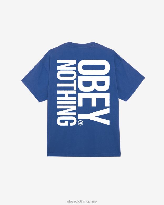 ropa 40VX390 hombres camiseta nada pesada OBEY surf azul
