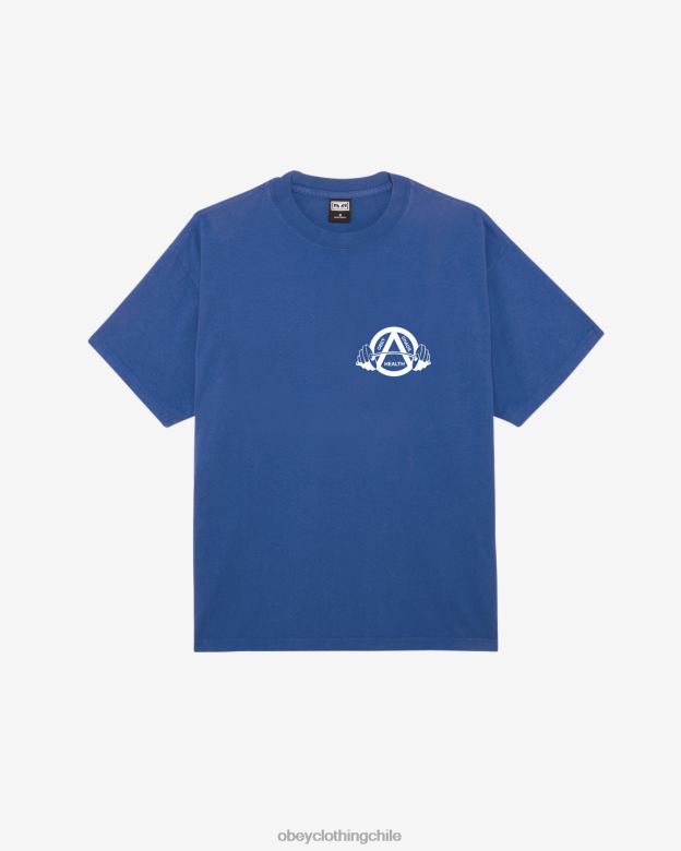 ropa 40VX390 hombres camiseta nada pesada OBEY surf azul
