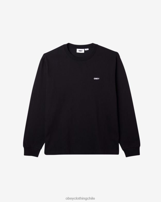 ropa 40VX91 hombres camiseta est. works negrita ls OBEY negro