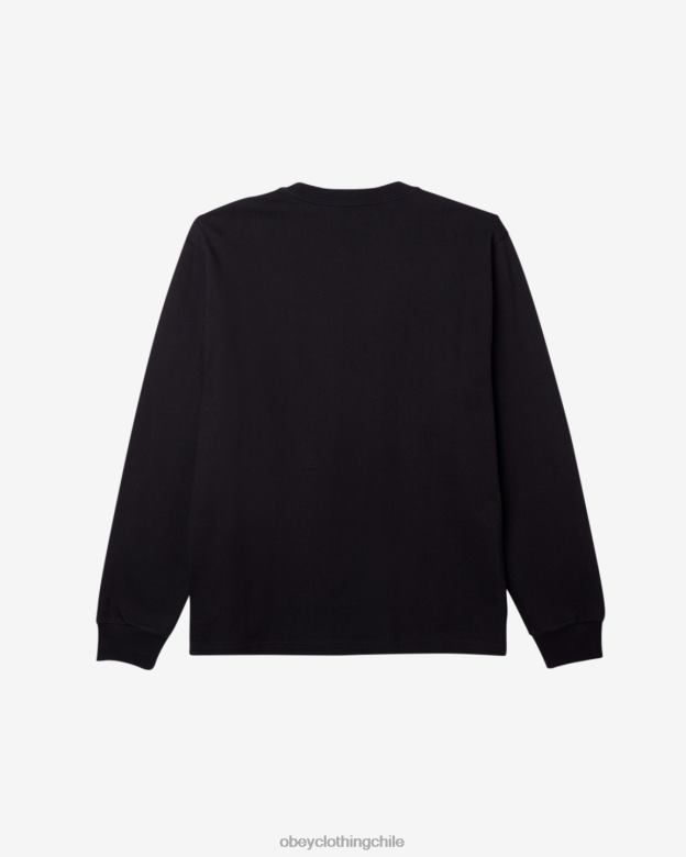 ropa 40VX91 hombres camiseta est. works negrita ls OBEY negro