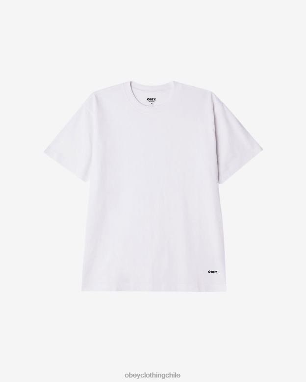 ropa 40VX96 hombres camiseta estándar (paquete de 2) OBEY blanco