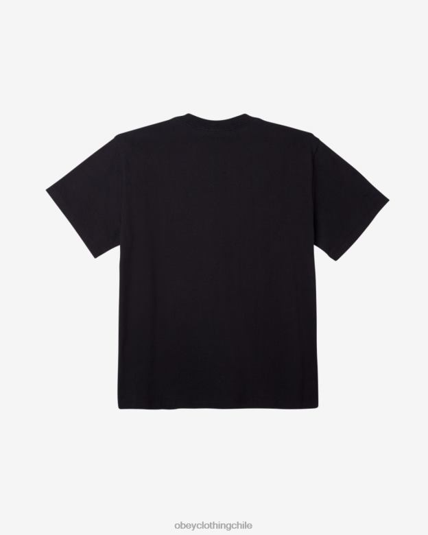 ropa 40VX97 hombres est. trabaja camiseta atrevida OBEY negro