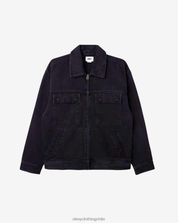 ropa 40VX250 hombres chaqueta Easton OBEY negro descolorido