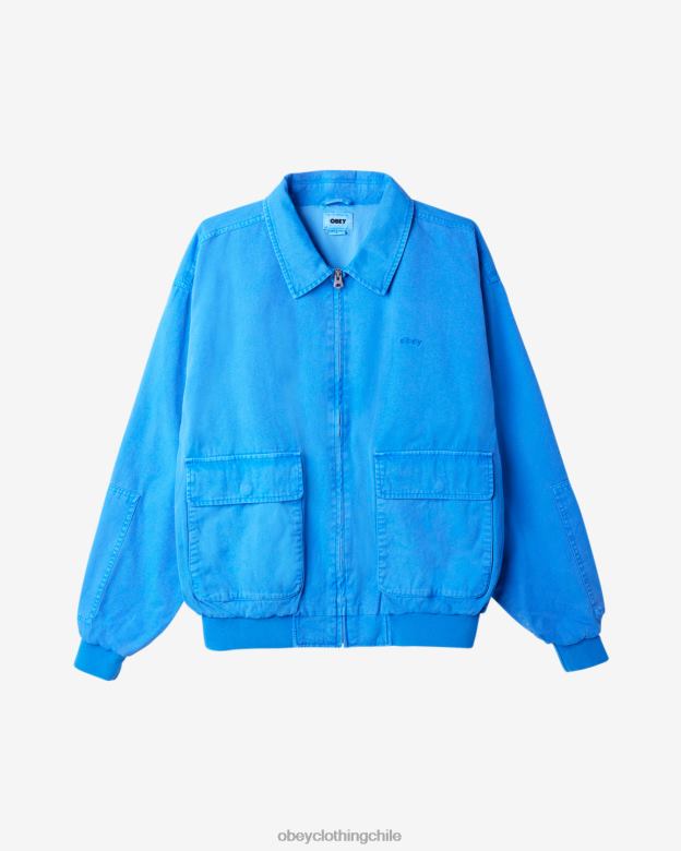 ropa 40VX252 hombres bombardero de montreal OBEY azul francés