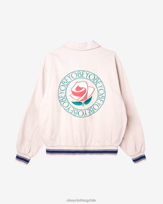 ropa 40VX256 hombres chaqueta tipo blusón rosa OBEY arcilla
