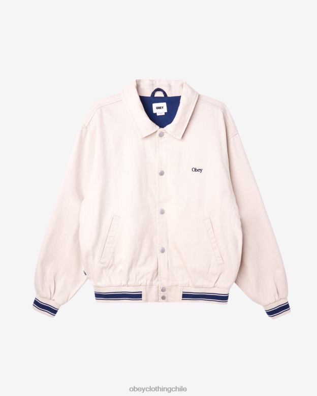 ropa 40VX256 hombres chaqueta tipo blusón rosa OBEY arcilla