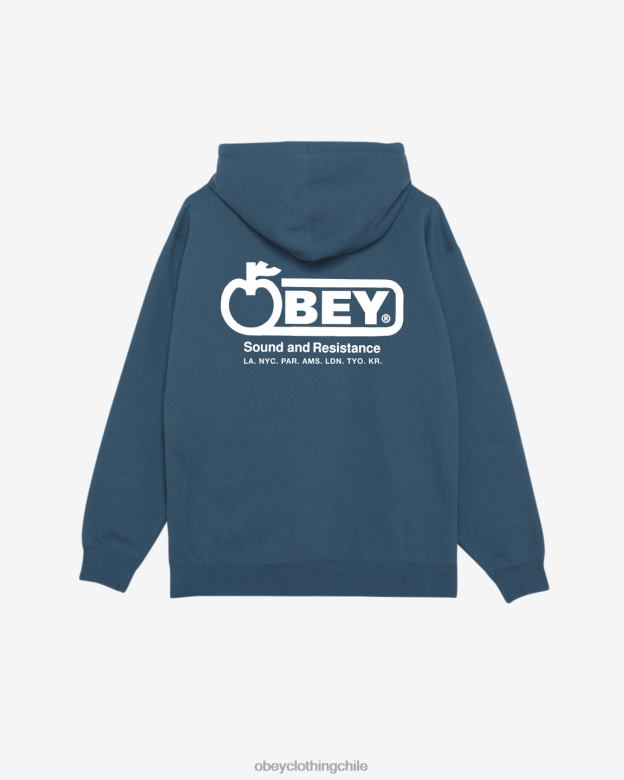 ropa 40VX155 hombres jersey pesado sonido y resistencia OBEY corona azul