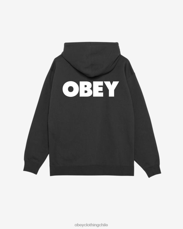 ropa 40VX164 hombres jersey grueso y atrevido OBEY negro