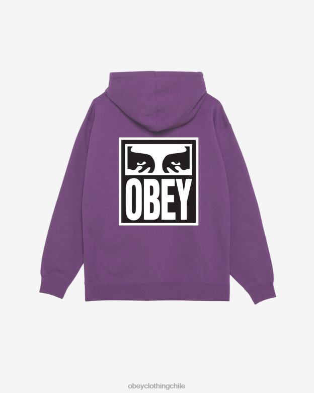 ropa 40VX169 hombres Eyes Icon II capucha pesada con cremallera OBEY baya de gota