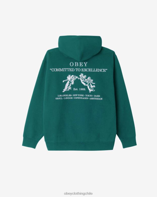 ropa 40VX187 hombres jersey de excelencia OBEY verde aventurina