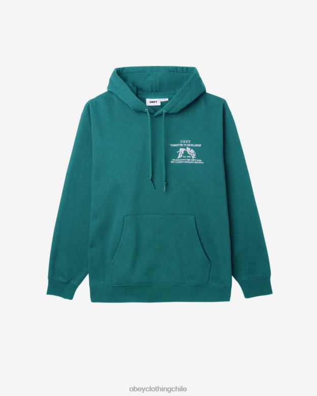 ropa 40VX187 hombres jersey de excelencia OBEY verde aventurina