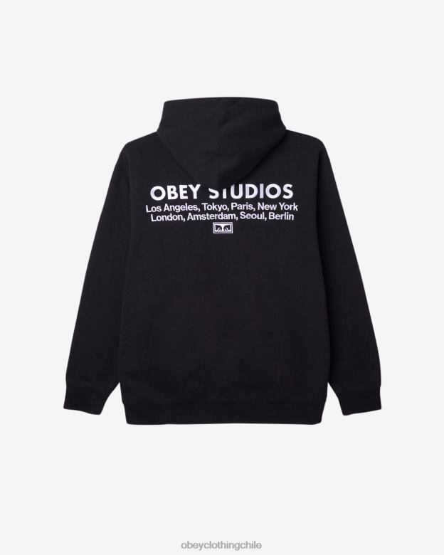 ropa 40VX189 hombres jersey de estudios OBEY negro
